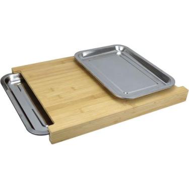 Imagem de Tábua de Corte Home&Co 4x34x44cm Bambu Natural para Cozinha Mantimento