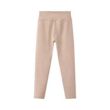 Imagem de Conjunto De Leggings Quentes De Fleece Para Crianças Com Cintura Alta 
