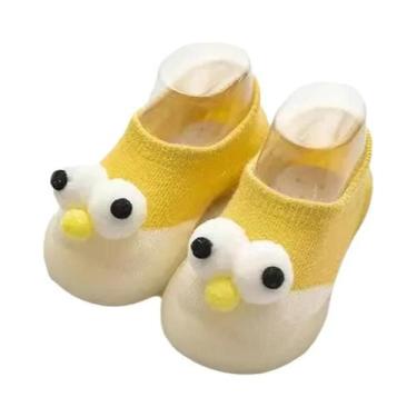 Imagem de Sapatos De Bebê Respiráveis E Antiderrapantes Em Algodão Cardado, Meia