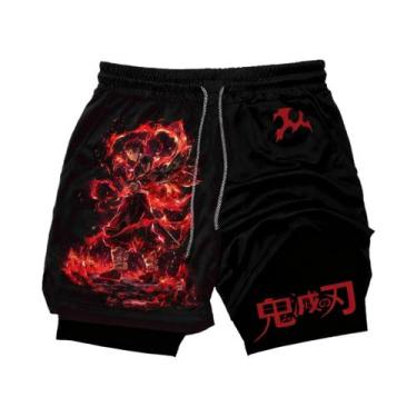 Imagem de Shorts Esportivos 2 Em 1 De Camada Dupla Para Natação, Caminhada E Fit