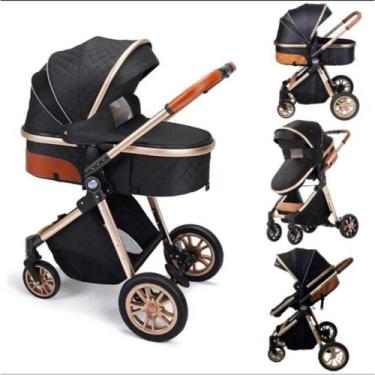 Imagem de Carrinho de passeio p/ bebe 6 em 1-modelo europeu c/moises reversivel-