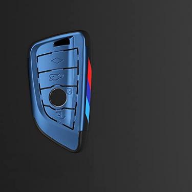 Imagem de YJADHU Protetor da tampa do estojo da chave do carro, adequado para BMW X1 X3 X4 X5 F15 X6 F16 G30 Série 7 G11 F48 F39 520 525 f30 118i 218i 320i, azul 4