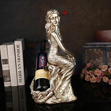 Imagem de Pkfinrd Vestido decorativo em barra de hotel com decoração criativa de artesanato em resina para decoração de lindos enfeites de vinho