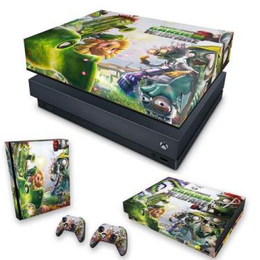 Imagem de Capa Anti Poeira E Skin Compatível Xbox One X - Plants Vs Zombies Gard
