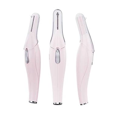 Imagem de Aparador elétrico de sobrancelha, barbeador de pelos de sobrancelha para mulheres e homens, modelador de pelos faciais portátil para sobrancelhas, nariz, lábios superiores e inferiores, axila, braços e pernas de biquíni Elitzia ETSR2106 (rosa)