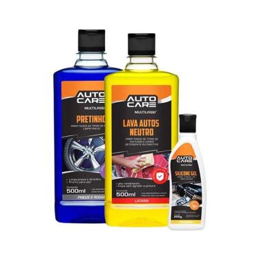 Imagem de Kit 3X1 Autocare (Pretinho Liq+Lava Autos+Silicone Gel Tradicional)