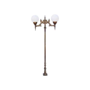 Imagem de Poste Colonial Verona para Jardim de Alumínio 02 Globo 2,23m