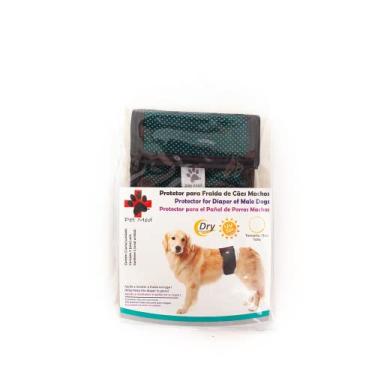 Imagem de Roupa Protetora Pet Med para Fraldas de Cães Machos Verde Tamanho 6
