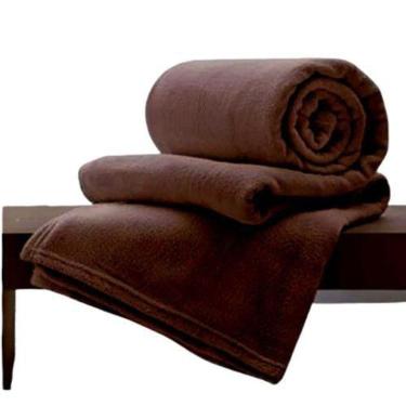 Imagem de Cobertor Manta Casal Padrão Anti Alérgico Marrom Chocolate