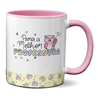 Imagem de Caneca Feliz Dia Professores Presente Para Melhor Professora (Rosa)