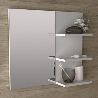 Imagem de Espelheira para Banheiro 3 Prateleiras Bn3608 Tecno Mobili Branco