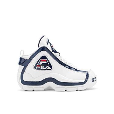 Imagem de Fila Tênis infantil Grant Hill 2, branco, azul-marinho e vermelho, Branco/Fila Azul Marinho/Fila Vermelho, 5.5 Big Kid
