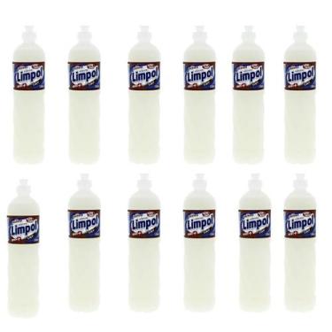 Imagem de Kit Com 12 Detergente Limpol Coco 500ml Biodegradável - Bombril