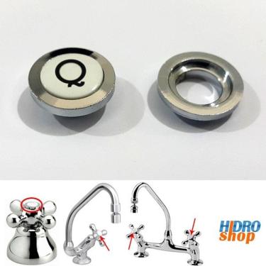 Imagem de Botão Q Cromado Para Acabamento Deca Belle Époque C52 Tradicional - 4492030