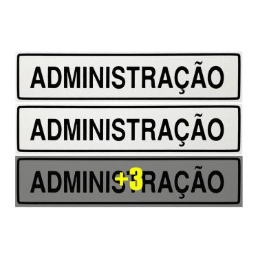 Imagem de Combo 6 Placas De Sinalização Administração 30x7 Acesso - B-513 F9e