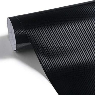 Imagem de Compatível com Chevrolet 3 peças de fibra de carbono para Chevy gravata borboleta, emblema, folhas de sobreposição frontal/traseira decalque de vinil (Preto)