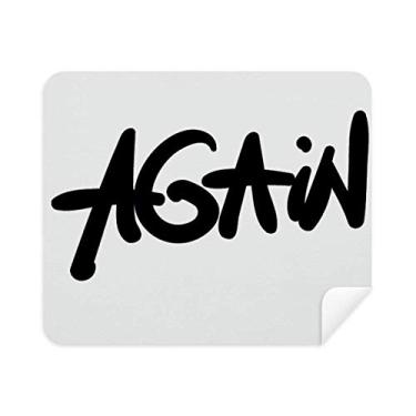 Imagem de DIYthinker Again – Pano de limpeza de tela estilo escrito à mão, 2 peças de tecido de camurça