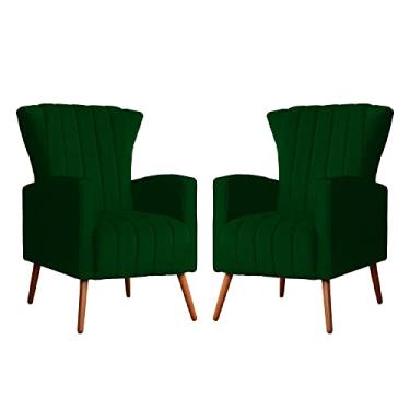 Imagem de Kit 02 Poltrona para Sala Melinda Suede Cores - DS Estofados