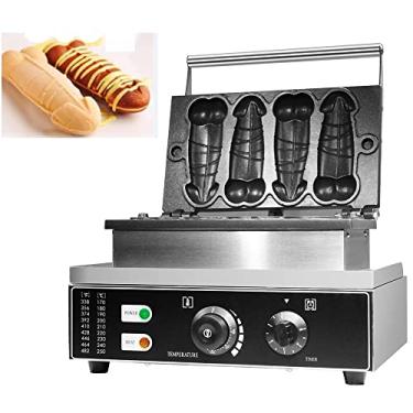 Imagem de YINGHONGTECH Máquina de Waffle Comercial Preta de Ferro Stick Assadeira Waffle Panqueca Lanches Atraente para Negócios