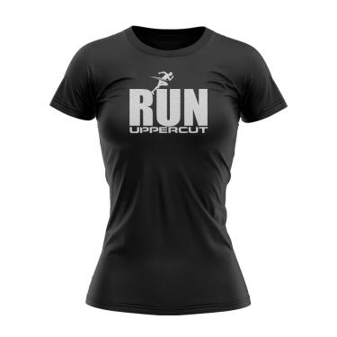 Imagem de Camisa Dry Fit Uppercut Corrida Fem Feminino, Preta e branca, XG