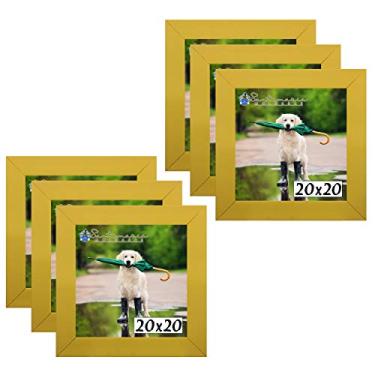 Imagem de Kit 6 Porta Retrado Molduras 20x20 Amarelo