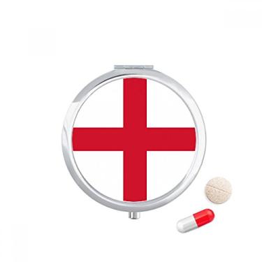 Imagem de Porta-comprimidos com bandeira nacional da Inglaterra da Europa, caixa de armazenamento de remédios