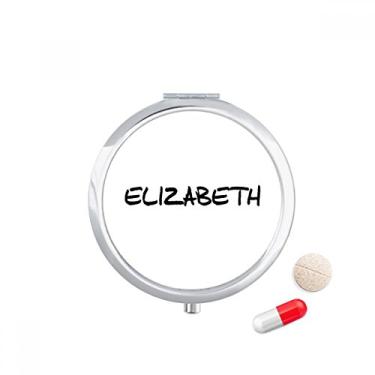 Imagem de Porta-comprimidos Elizabeth de caligrafia especial com nome inglês, porta-comprimidos, caixa de armazenamento de medicamentos