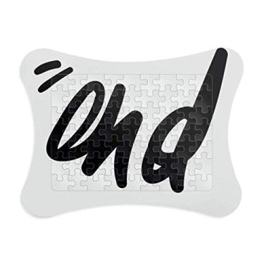 Imagem de Enfim, citação divertida, escrita à mão, moldura de quebra-cabeça de papel, jogo de quebra-cabeça para casa