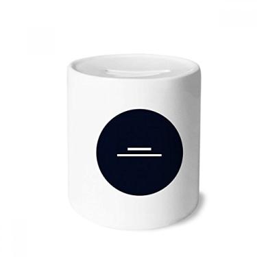 Imagem de DIYthinker Caixa de moedas de cerâmica branca meio descanso nota para dinheiro preta porta-moedas presente de cofrinho