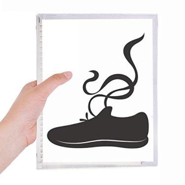 Imagem de Caderno masculino esportivo com desenho preto e folhas soltas para diário recarregável