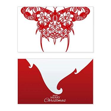 Imagem de Borboleta de pipa chinesa no feriado vermelho, cartão de felicitações, mensagem de Natal