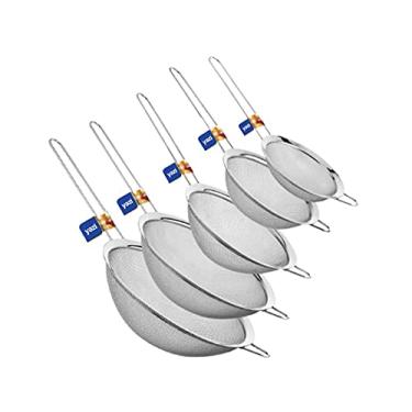 Imagem de Jogo Peneiras Aço Inox 5 Peças 10, 14, 16, 18 e 20cm - Vitrizi