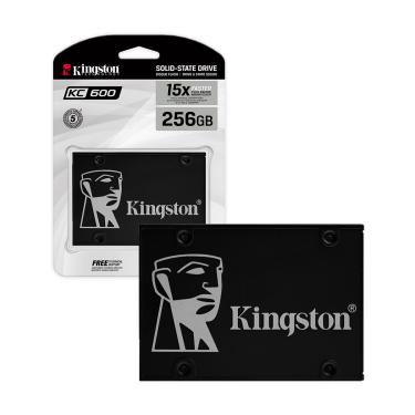 Imagem de SSD 256GB Kingston KC600, SATA 3.0 (6Gb/s), Leitura 550MB/s, Gravação 500MB/s - SKC600/256G