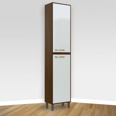 Imagem de Paneleiro Simples 2 Portas Áustria Chocolate/Off White