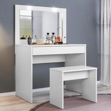 Imagem de Penteadeira Camarim Cooper Branco com Banqueta
