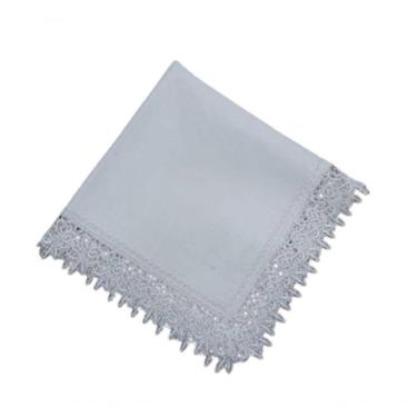 Imagem de Guardanapo Branco Com Renda 45x45cm