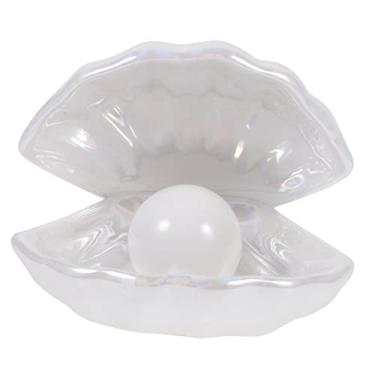 Imagem de Yardenfun Luz De Cabeceira De Fada Decoração De Pérola Concha Lâmpada Noturna De Pérola Ostras Com Pérolas Dentro De Cerâmica Lâmpada De Concha De Pérola Luzes Noturnas Para Quarto De