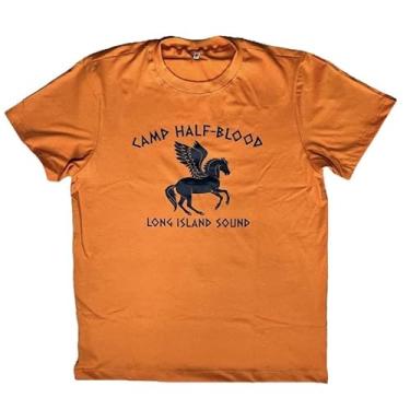Imagem de Camiseta Acampamento Meio-Sangue (G, Laranja)