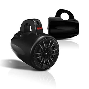 Imagem de BOSS Audio Systems MRWT40 ATV UTV Sistema de Waketower à prova de intempéries – Alto-falantes estéreo de 10 cm, alcance completo, 2 vias, tweeters, classificação IPX5, vendido em pares, torre de despertar para barco