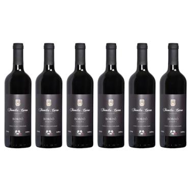 Imagem de Kit 6 Vinhos Bordô Suave Família Carra 750 ml Gourmet Present Drink Especial Natal Coquetel Exótico Premium