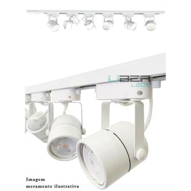 Imagem de Kit Trilho Eletrificado 1 M Branco 4 Spot Gu10 Led 7W 4000K