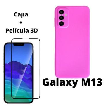 Imagem de Case Veludo Rosa Compatível Galaxy M13+Pelicula Vidro 3D