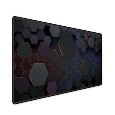 Imagem de Mouse Pad Gamer Grande Speed Anti Derrapante Profissional Desk Pad Large Wide 120x60 - Hexagonal Flutuante