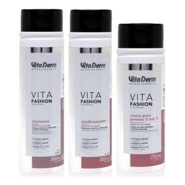 Imagem de Kit Vita Derm Cabelos Cacheados Vita Fashion - Shampoo + Condicionador