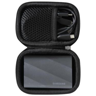 Imagem de Hermitshell Capa rígida de viagem para Samsung T9 SSD portátil 2TB / 4TB / 1TB (preta, capa para 1 disco rígido)
