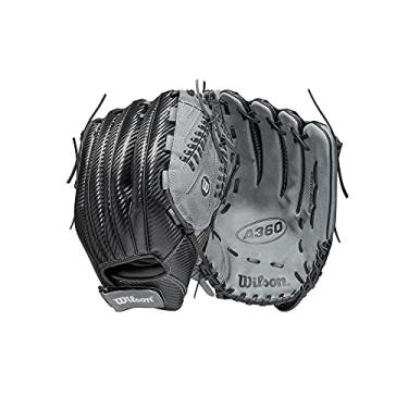 Imagem de Wilson Luva de softball 2021 A360 SP13 33.0 cm Slowpitch - arremesso para a direita, preto/cinza