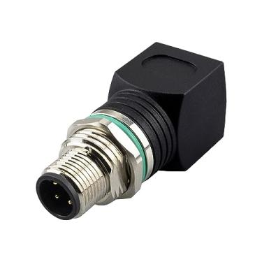 Imagem de Lonlonty Adaptador Ethernet industrial RJ45 para M12 de 4 pinos, IP68 impermeável, blindado, taxa de transmissão de 10 Gb/s, compatível com redes Cat6/Cat5