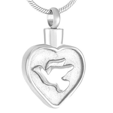 Imagem de YTIYT Colares de urna para cinzas joias de cremação para cinzas pingente de urna em forma de coração de aço inoxidável colar memorial cremação joias de animais crematórios, Aço inoxidável, não