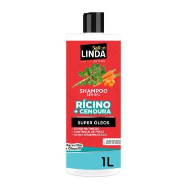 Imagem de Shampoo 1L Rícino Hidratação Profunda E Super Nutrição - Sallon Linda