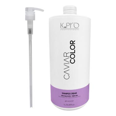 Imagem de Shampoo Caviar Color K.pro Profissional 1 Litro Premium Salão Cabelo